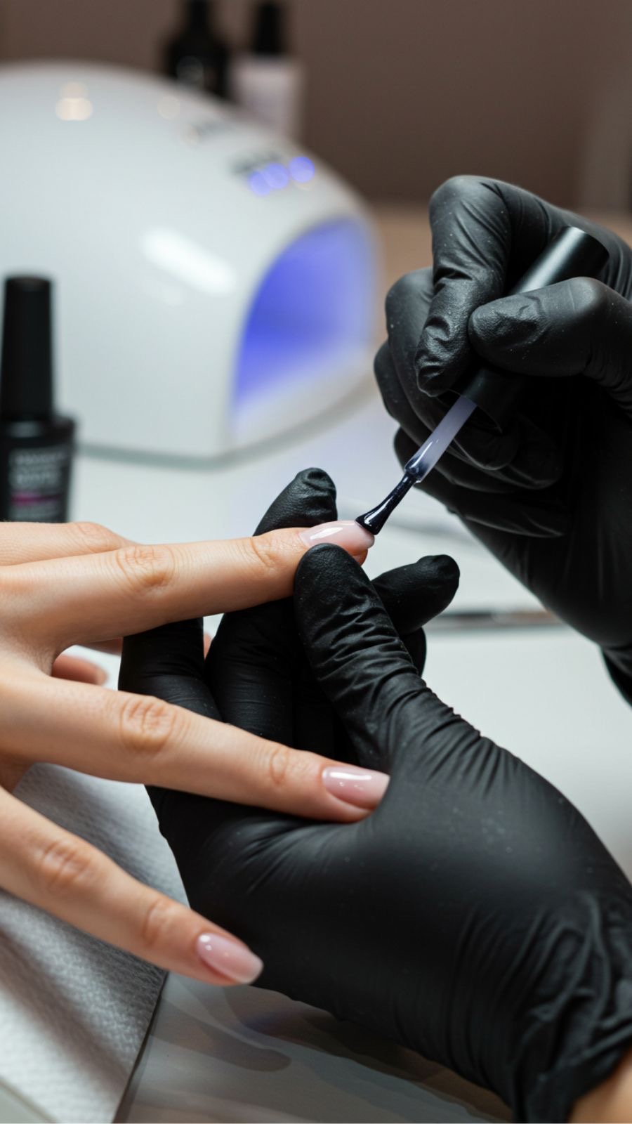 Gel manicure finish